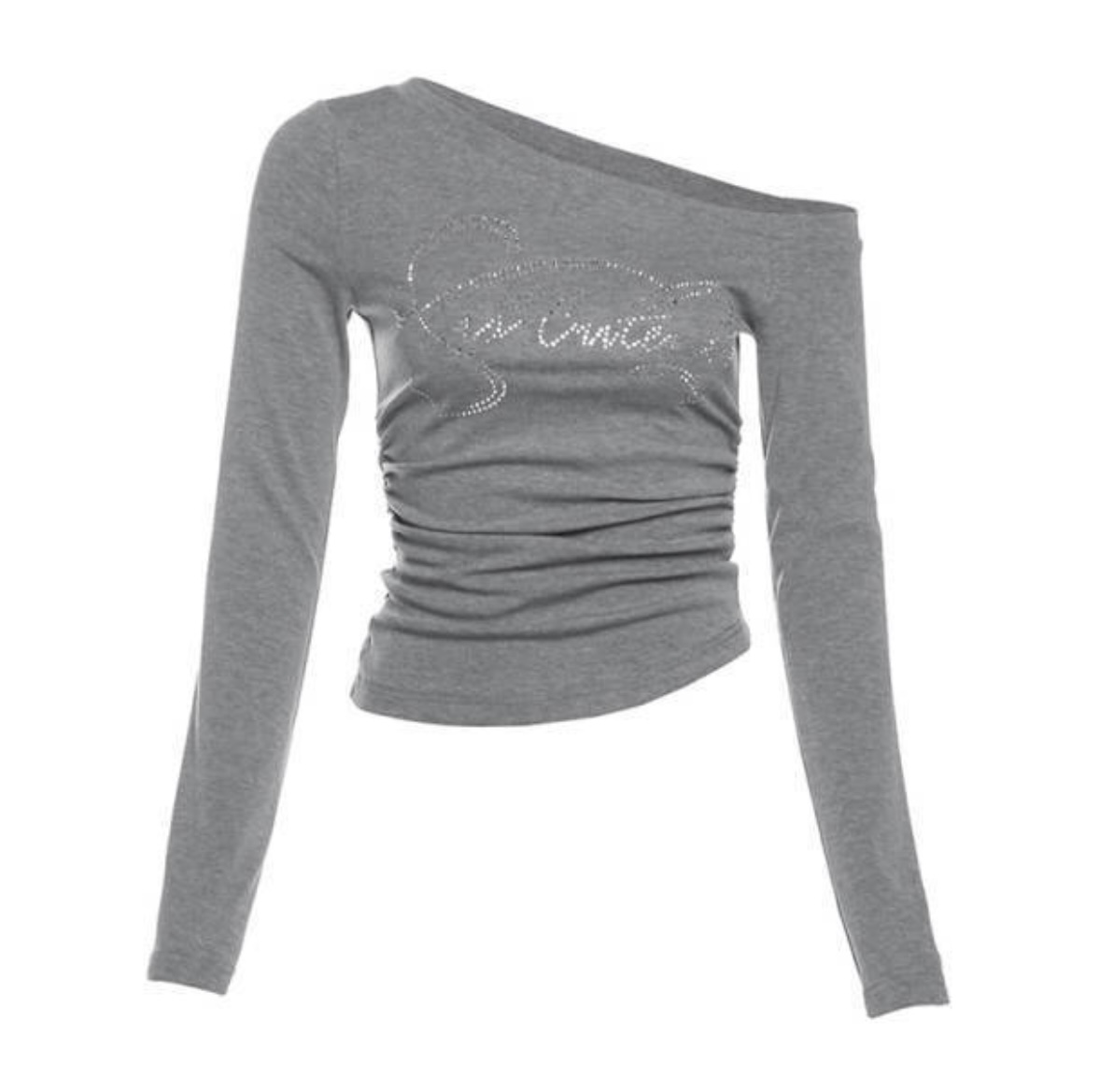 Off Shoulder Top Grey